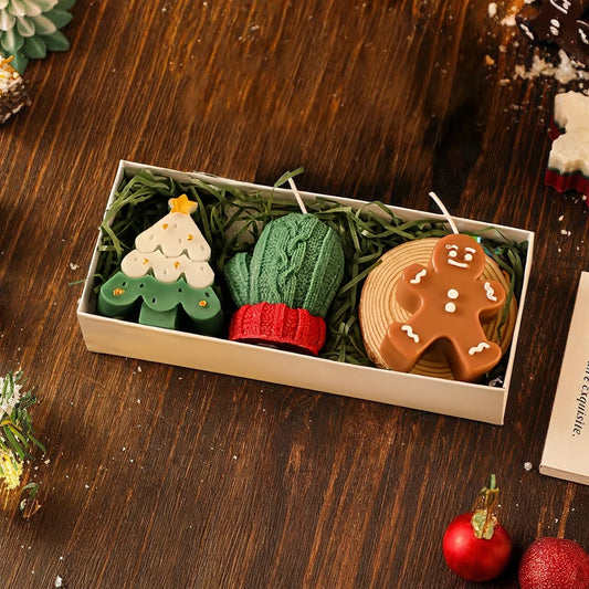 Pack 3 Velas Navideñas Decorativas