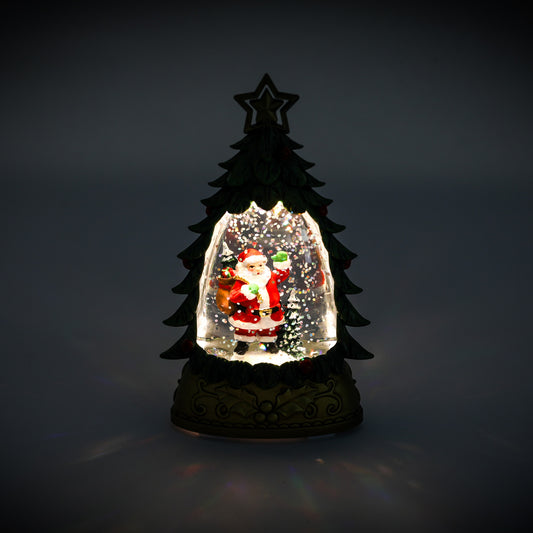 Adorno Navideño Santa en Árbol Iluminado – 14 cm