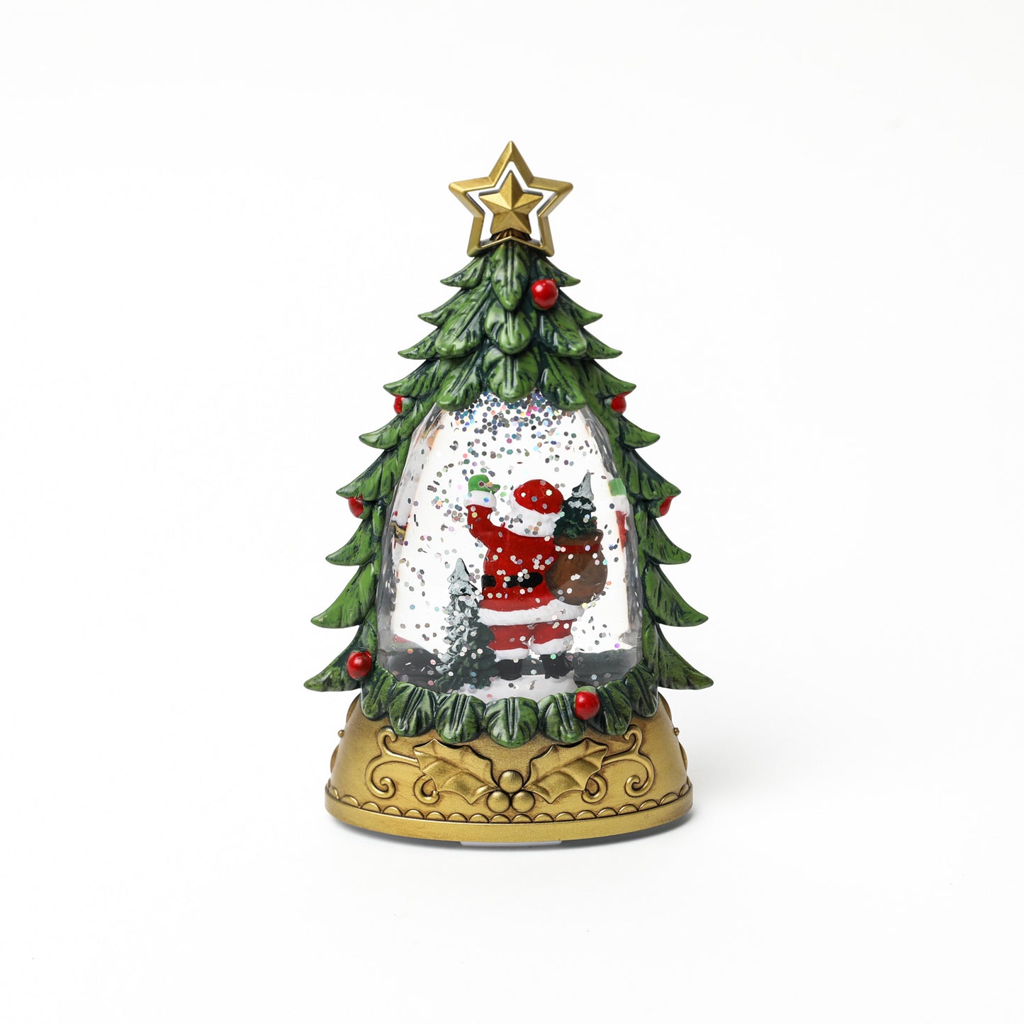 Adorno Navideño Santa en Árbol Iluminado – 14 cm