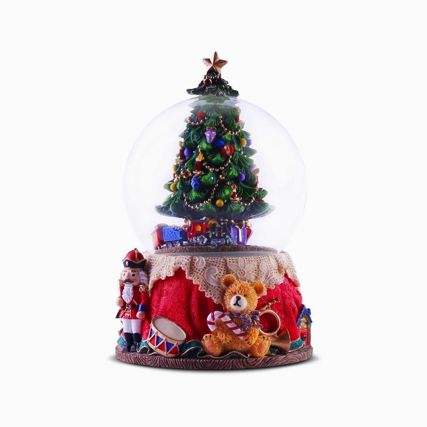 Bola de Nieve Navideña con Árbol – 17 cm