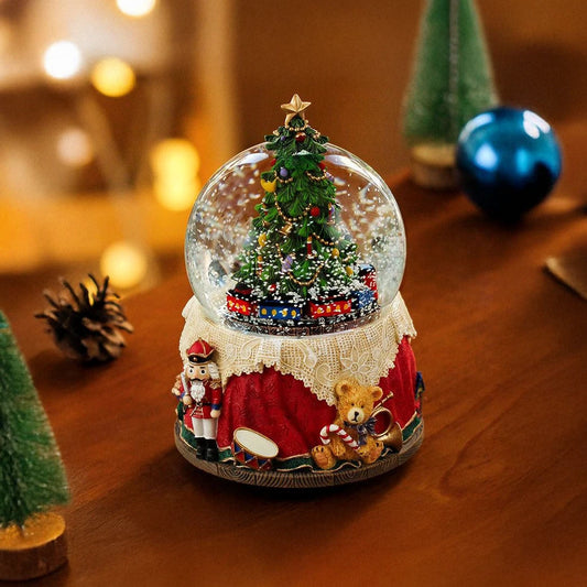 Bola de Nieve Navideña con Árbol – 17 cm