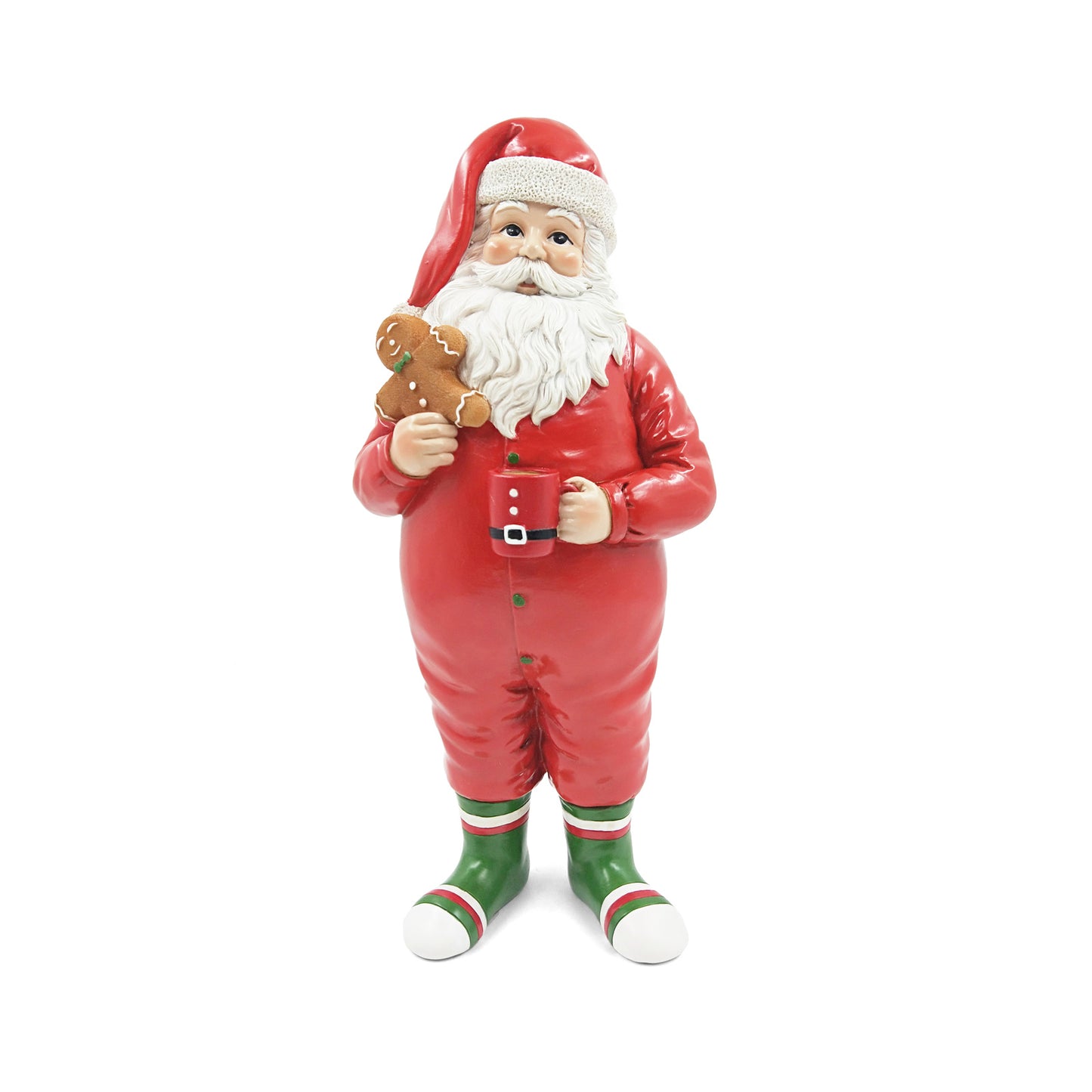 Santa en Pijama con Galleta – 31 cm