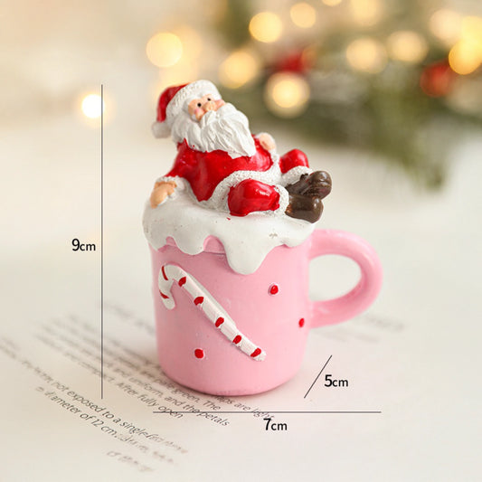 Adorno Navideño Santa en Tazón - 9 cm