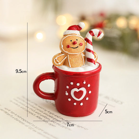 Adorno Navideño Tazón con Galleta de Jengibre - 9 cm