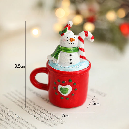 Adorno Navideño Tazón Muñeco de Nieve – 9,5 cm