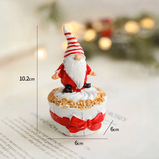 Adorno Navideño Tazón con Gnomo - 10 cm
