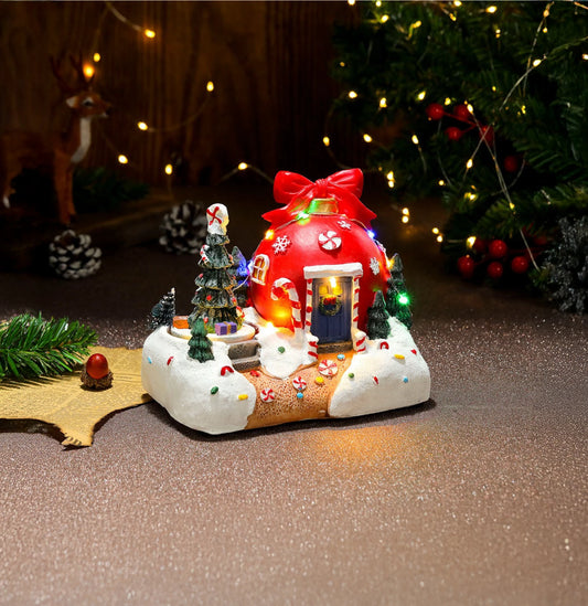 Casa Navideña animada – 18,5 cm