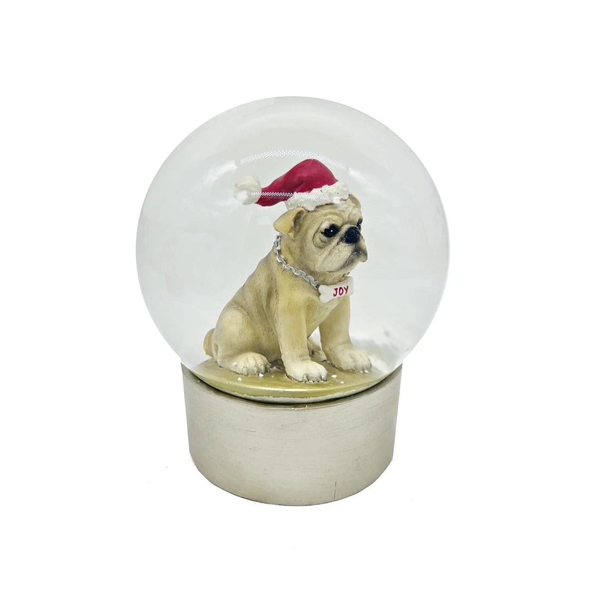 Globo de Agua Bulldog con Gorro Santa –15 cm