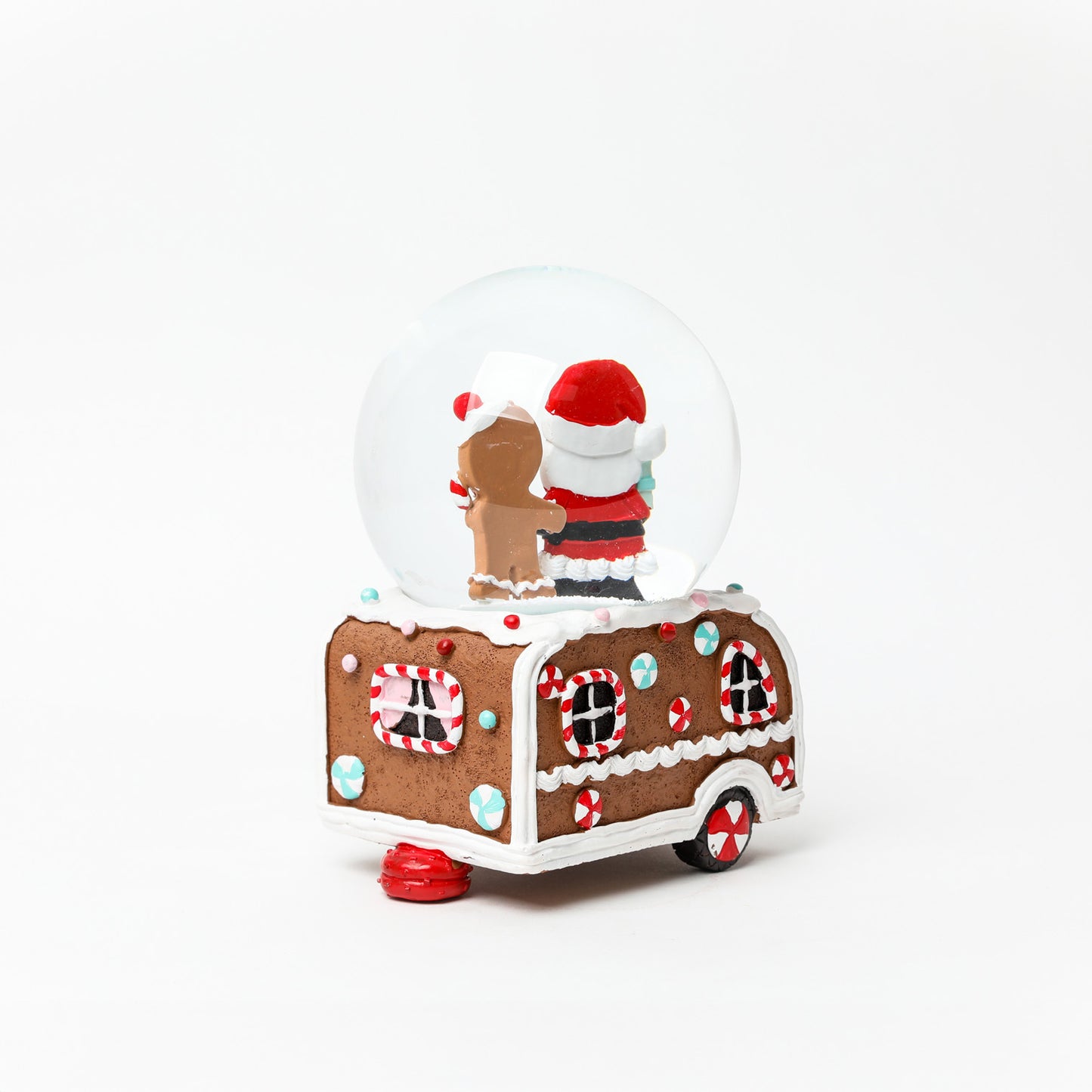 Globo de Agua- Santa y Galleta de Jengibre – Carro Navideño 17 cm