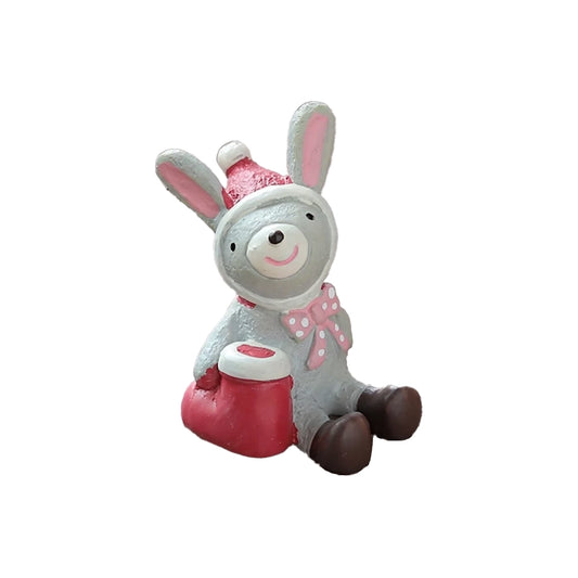 Mini Figura de Conejito Navideño – 7 cm