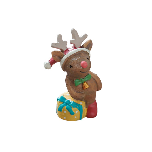 Mini Figura de Reno Navideño – 7 cm