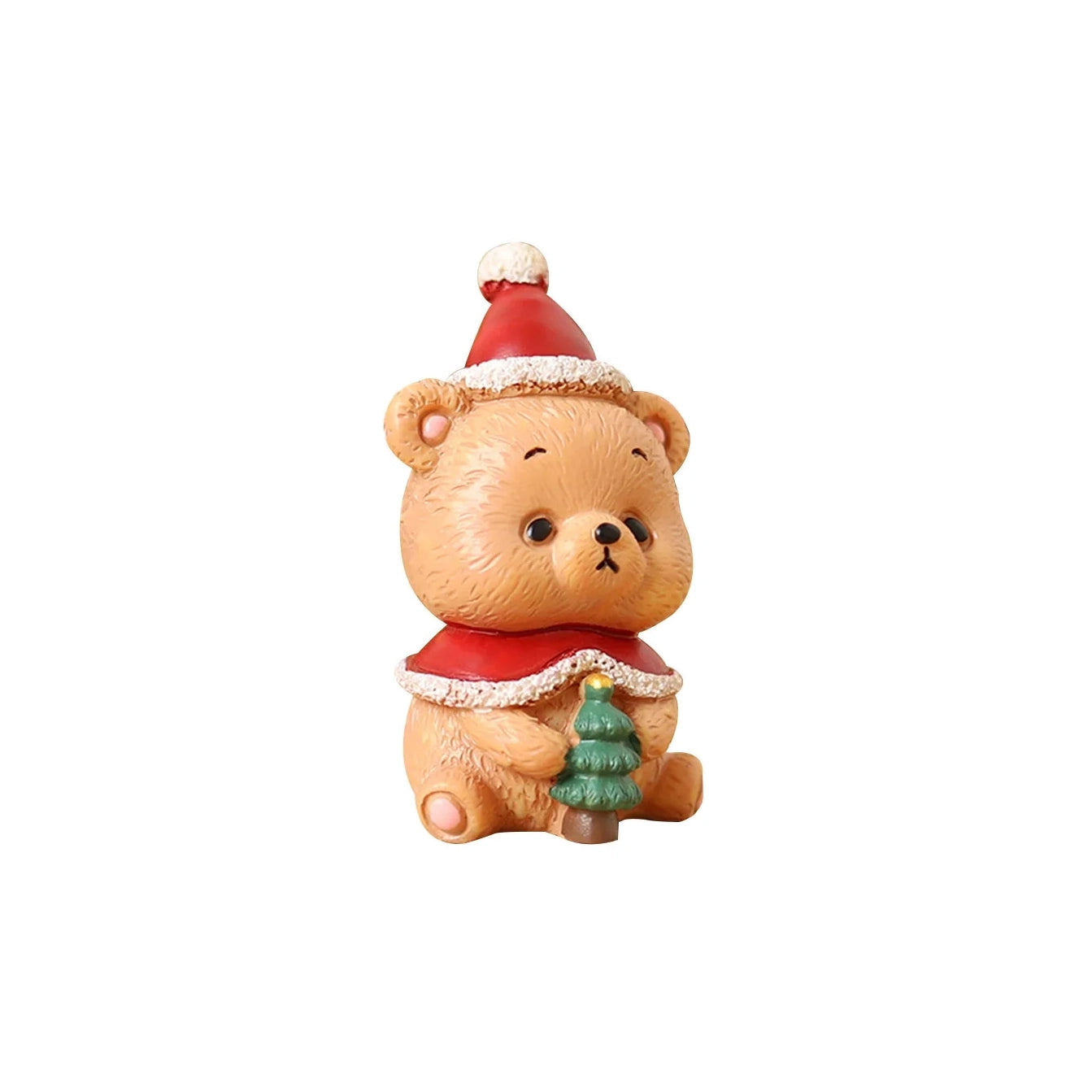 Mini Figura de Osito Navideño – 5 cm