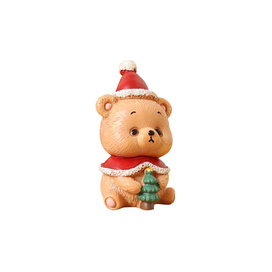Mini Figura de Osito Navideño – 5 cm