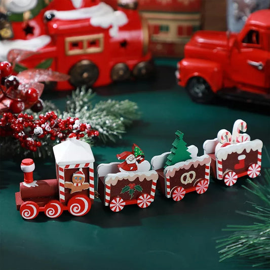 Trencito Navideño de Madera – 20 cm