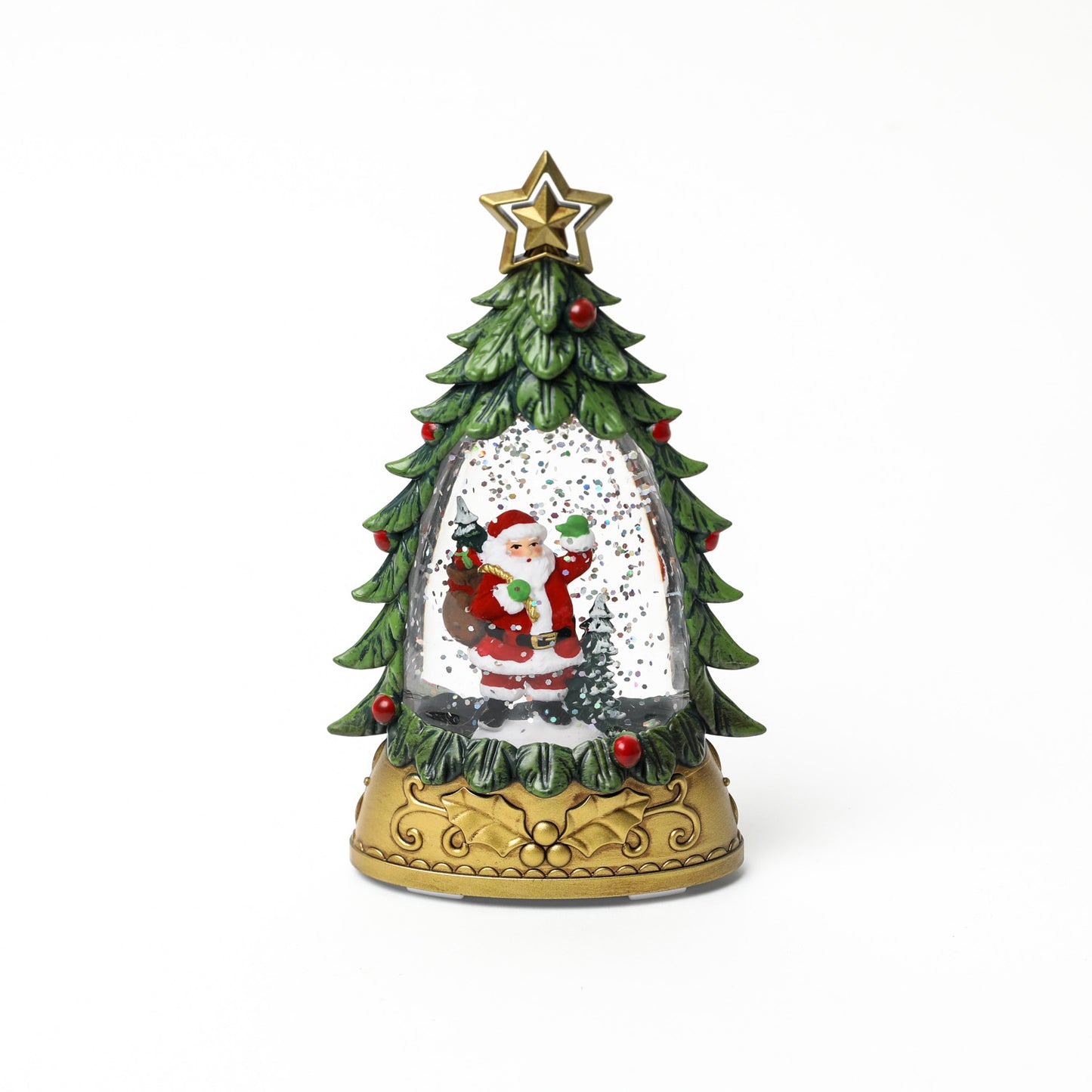 Adorno Navideño Santa en Árbol Iluminado – 14 cm