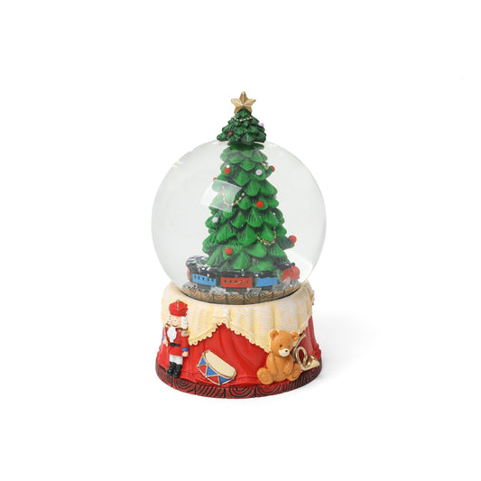 Bola de Nieve Navideña con Árbol – 17 cm