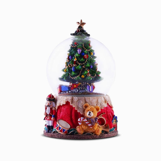 Bola de Nieve Navideña con Árbol – 17 cm