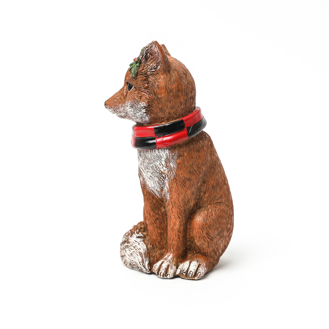 Figura Navideña de Zorro con Bufanda – 17 cm