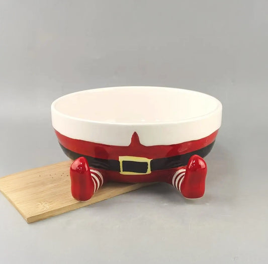 Bowl Navideño Santa Claus con Patitas - 24 cm