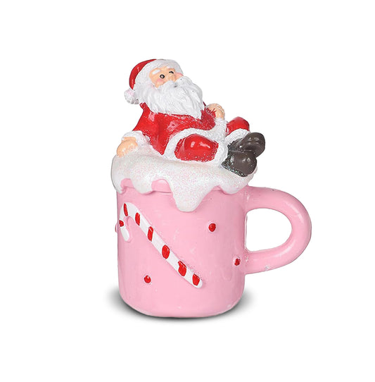 Adorno Navideño Santa en Tazón  - 9 cm