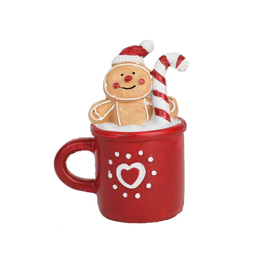 Adorno Navideño Tazón con Galleta de Jengibre - 9 cm