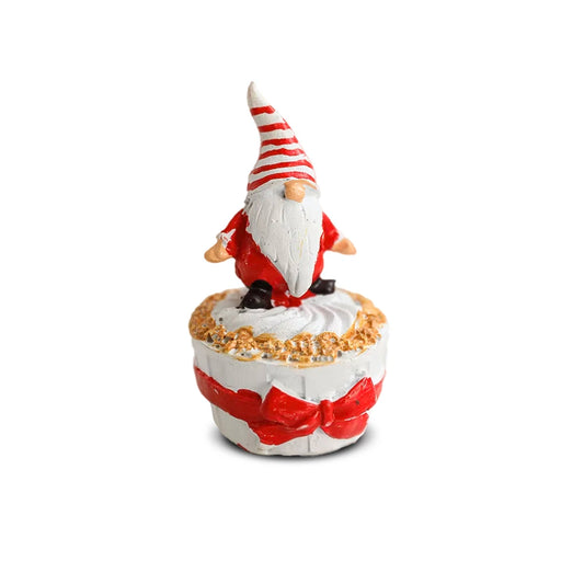 Adorno Navideño Tazón con Gnomo - 10 cm