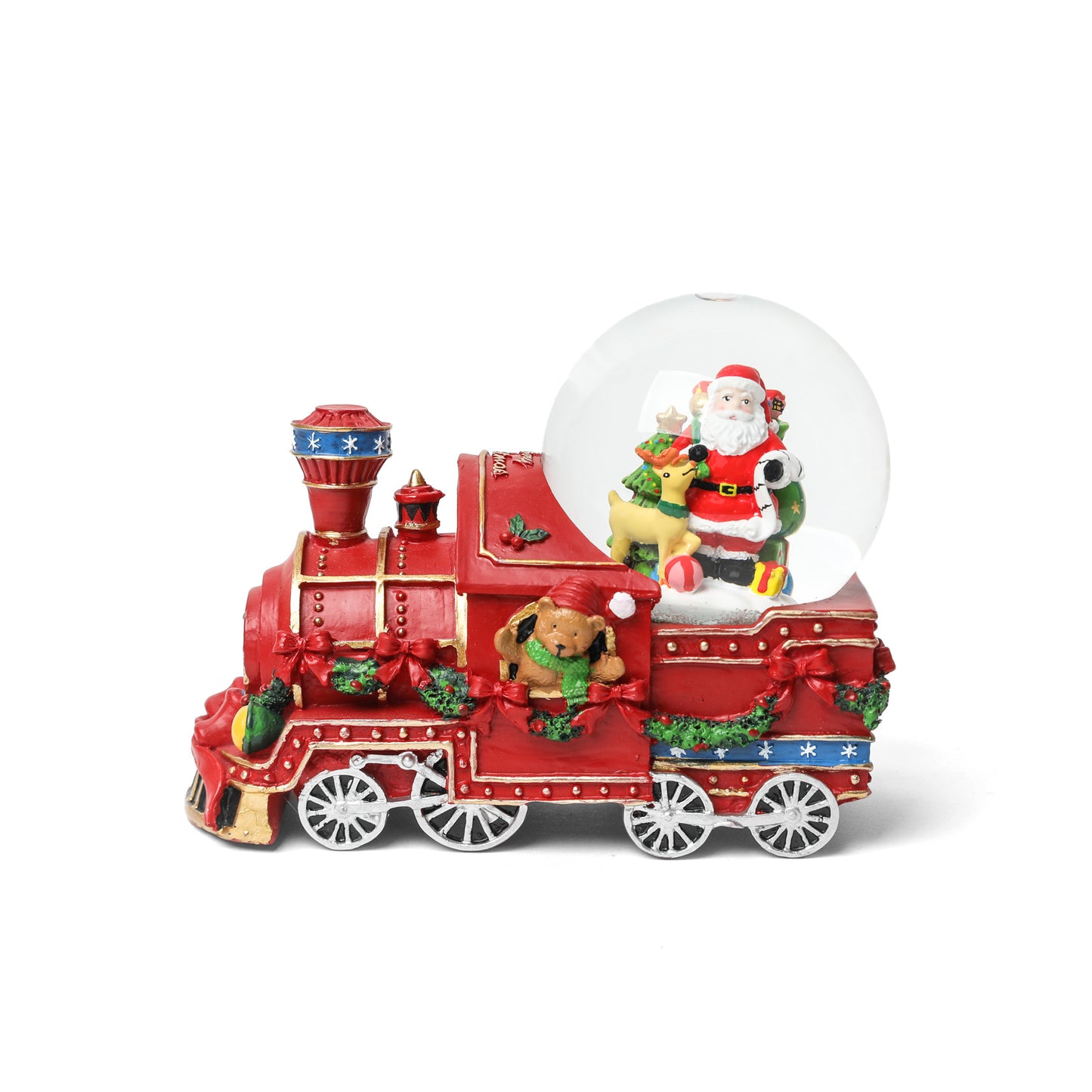 Globo de Agua Tren Navideño con Santa - 19,5 cm