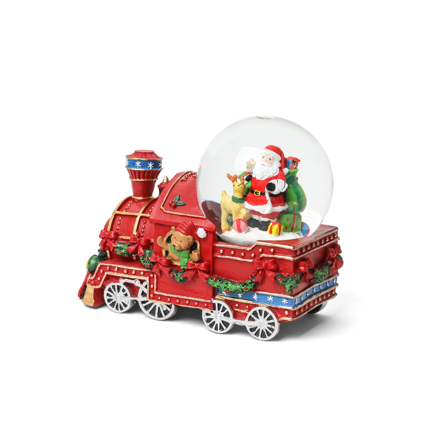 Globo de Agua Tren Navideño con Santa - 19,5 cm