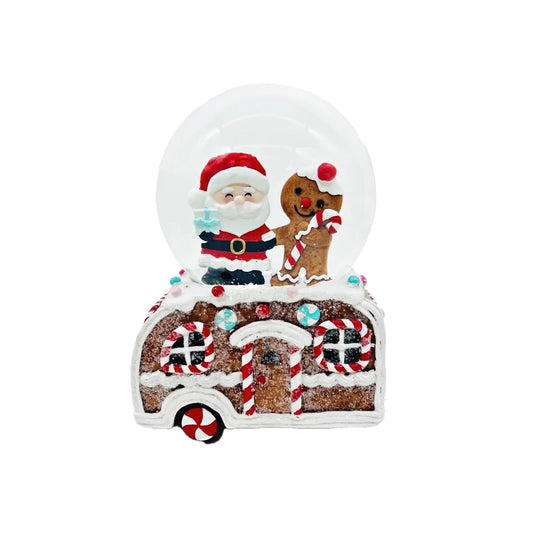 Globo de Agua- Santa y Galleta de Jengibre – Carro Navideño 17 cm