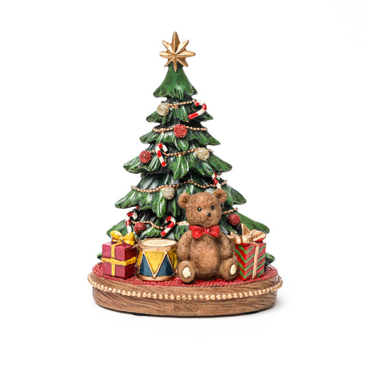 Árbol Navideño con Regalos Vintage -  17 cm