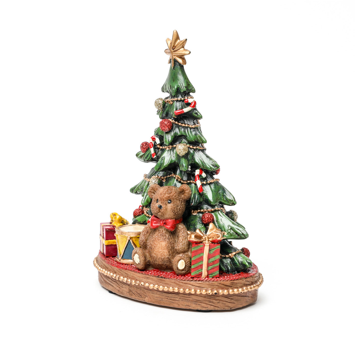 Árbol Navideño con Regalos Vintage -  17 cm