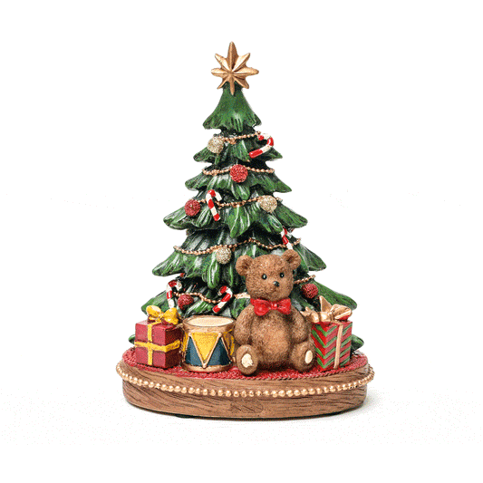 Árbol Navideño con Regalos Vintage -  17 cm